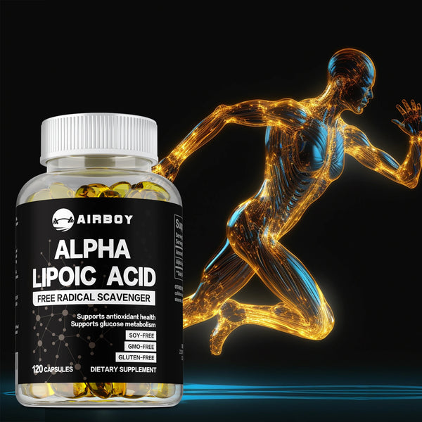 Alpha Lipoic Acid 600 Mg - Antioxidant, Sugar Metabolism and Helps Relieve Nerve Pain,for Brain and Heart Health - 120 Capsules