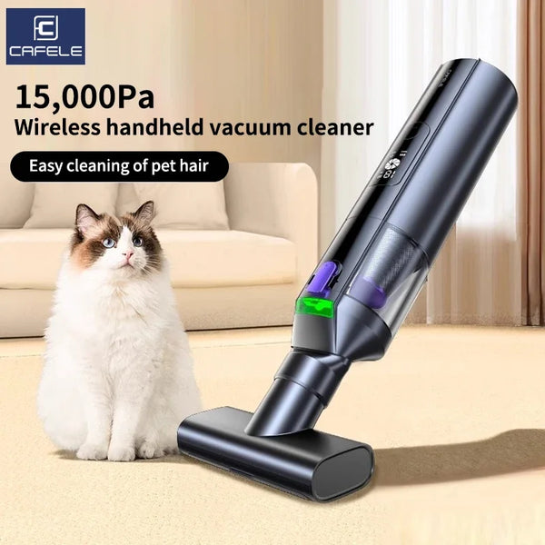 Cafele 15000Pa Wireless Vacuum Cleaner Portable Air Pump Vacuum Sealer Powerful Air Blower 4-in-1 For Car Home Office PC Clean