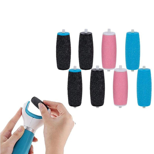 2/8pcs Dull Polish Foot Care Tool Heads Hard Skin Remover Refills Replacement Rollers For Heel File Feet Care Tool